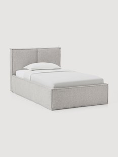 Boucl&eacute; gestoffeerd eenpersoonsbed Dream