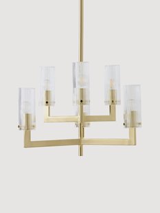 Geribbelde glazen kroonluchter Emmi