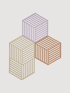 Siliconen onderzetters Hexagon, 3-delig