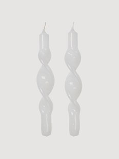 Handgemaakte steekkaarsen Twist, 2-delig