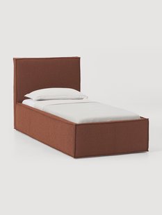 Boucl&eacute; gestoffeerd eenpersoonsbed Dream