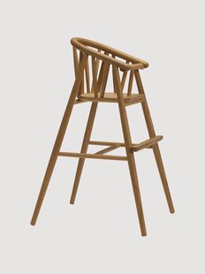 Handgemaakte kinderstoel Saga van eikenhout