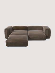 Modulaire hoekbank Vetsak (3-zits) van fluweel