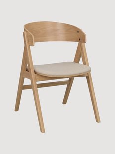 Eetkamer armstoelen Waterton van eikenhout met gestoffeerde zitvlak, 2 stuks