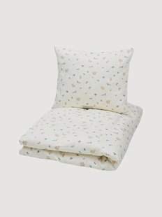 Babybedtextielset Blueberries van katoensatijn