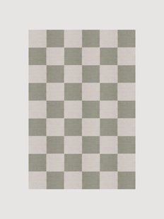 Handgeweven laagpolig juten vloerkleed Chess Flatweave