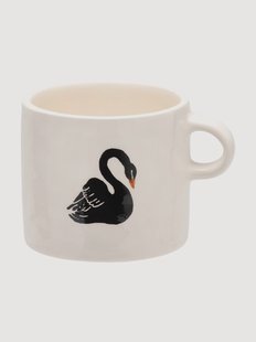 Handbeschilderde beker Black Swan