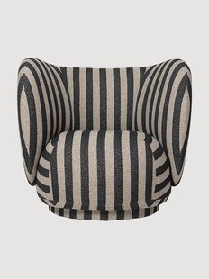 Handgetufte loungefauteuil Rico, draaibaar