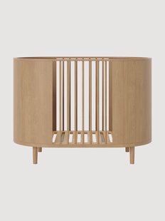 Handgemaakt in hoogte verstelbaar babybed Kai,