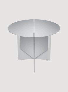 Ronde bijzettafel Oru van edelstaal