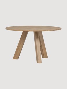 Ronde eikenhouten eettafel Rhonda