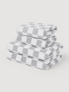 Westwing I Crosby Studios, katoenen handdoekenset Damier, in verschillende setgroottes