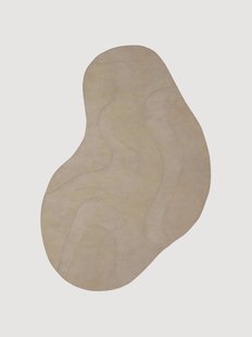 Laagpolig vloerkleed Alya met organische vorm