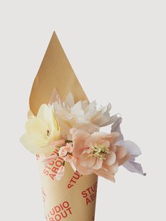 Handgemaakt kunstbloemenboeket Pastel