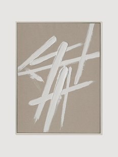 Handbeschilderde canvasdoek Cross met houten frame