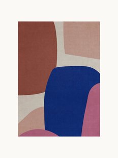 Handgeweven wollen vloerkleed Scandi