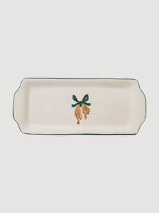 Handbeschilderde serveerschaal Leopard