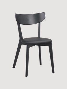 Eikenhouten stoelen Ami met gestoffeerde zitvlak, 2-delig