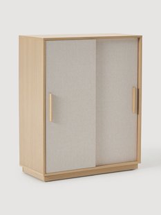 Houten dressoir Wisp met gestoffeerde voorkant