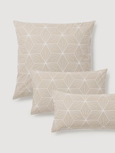 Omkeerbare kussenhoes Ilda met geometrische print