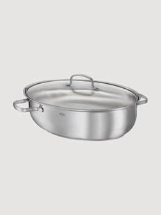 Ovale braadpan Elegance met glazen deksel