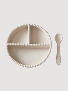 Kinderserviesset Bubble van silicone, 2-delig