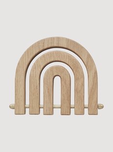 Decoratief object Rainbow van eikenhout