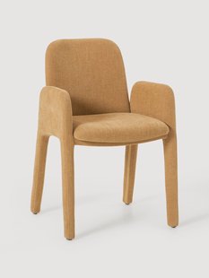 Gestoffeerde eetkamerstoel Selena met armleuningen