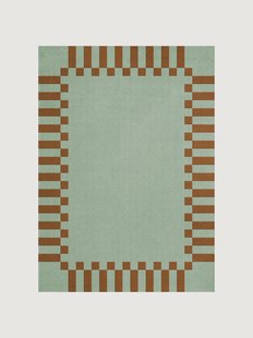 Handgeweven hoogpolig wollen vloerkleed Tekla Frame