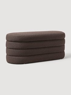 Boucl&eacute; gestoffeerde bank Alto met opbergruimte