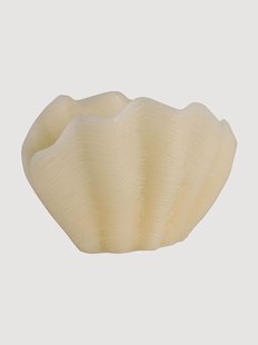 Handgemaakte kaarsenschaal in schelp vorm