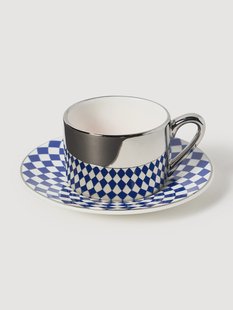 Handgemaakte espressokopjes Aunty met schoteltjes, 4-delig