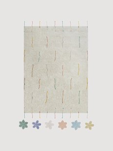 Wasbaar kindervloerkleed Wildflowers