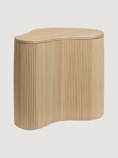 Handgemaakte rotan bijzettafel Isola met opbergruimte