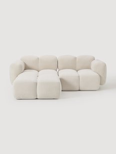 Modulaire bank Tayla (3-zits) met poef (links/rechts)