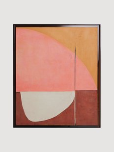 Ingelijste handbeschilderde canvasdoek Roseate Hues