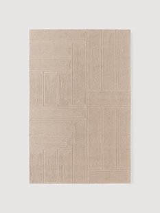 Handgetuft wollen vloerkleed Alexia met geometrisch patroon