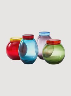 Potten Bloated met deksels, 4-delig