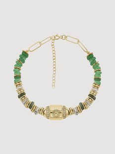 Goudkleurige armband Neo met edelstenen