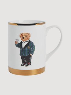 Porseleinen mokken Thompson met 24K goudkleurige afwerking, 4-delig