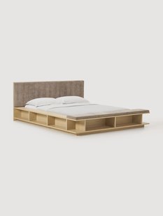 Houten bed Clark met bank en zijplanken