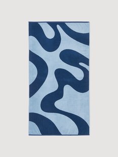Velours badlaken Pia met golvend patroon