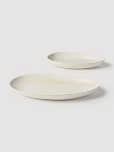 Handgemaakte organische serveerplateaus Macey, 2-delig