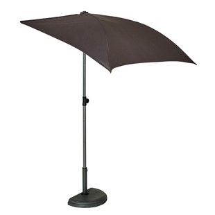 Central Park Balkonparasol Rochelle - D 100cm - Antraciet - 180g/m² Stalen Mast Met Opwindmechanisme