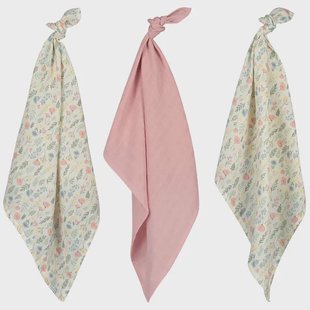 Prénatal hydrofiele luiers bloemen 3 stuks