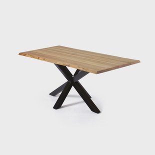 Kave Home Eettafel 'Argo' Zwart/Eiken, 160 x 90cm