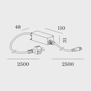 Wever & Ducré Lighting WEVER & DUCRÉ Plug & Play-driver voor GEO, 30 W, 24 V, IP67