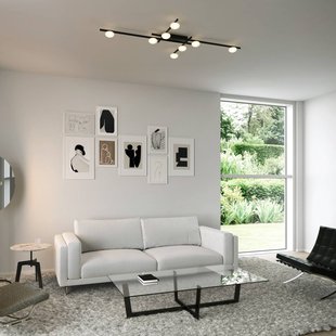 Wever & Ducré Lighting WEVER & DUCRÉ LED plafondlamp Perlez Grid 1.0 zwart 927