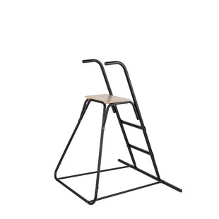 Swing King Glijbaan Losstaande Trap - Hout En Metaal - 1 Persoon - Zwart En Hout - 127cm