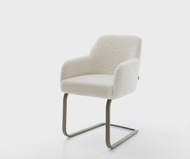 DELIFE Sledemodel Greg-Flex teddy beige sledemodel vlak afwerking met titanium pocketveer kern